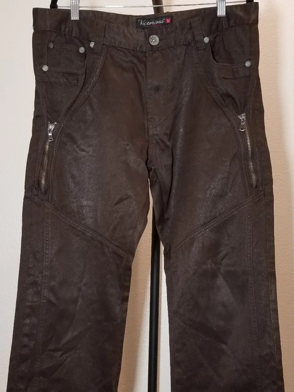 Victorious Premium Collection Mens 38x32 Brown Baggy Pant Retro Y2K Street Skate